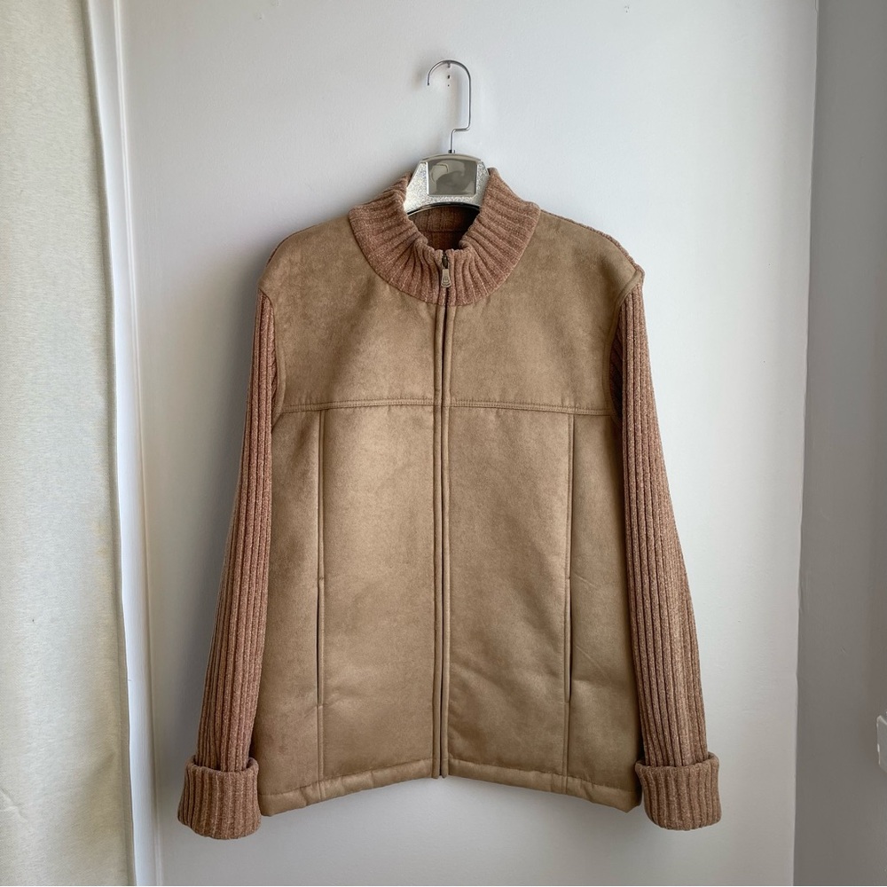 Faux Suede Sweater Jacket size XL